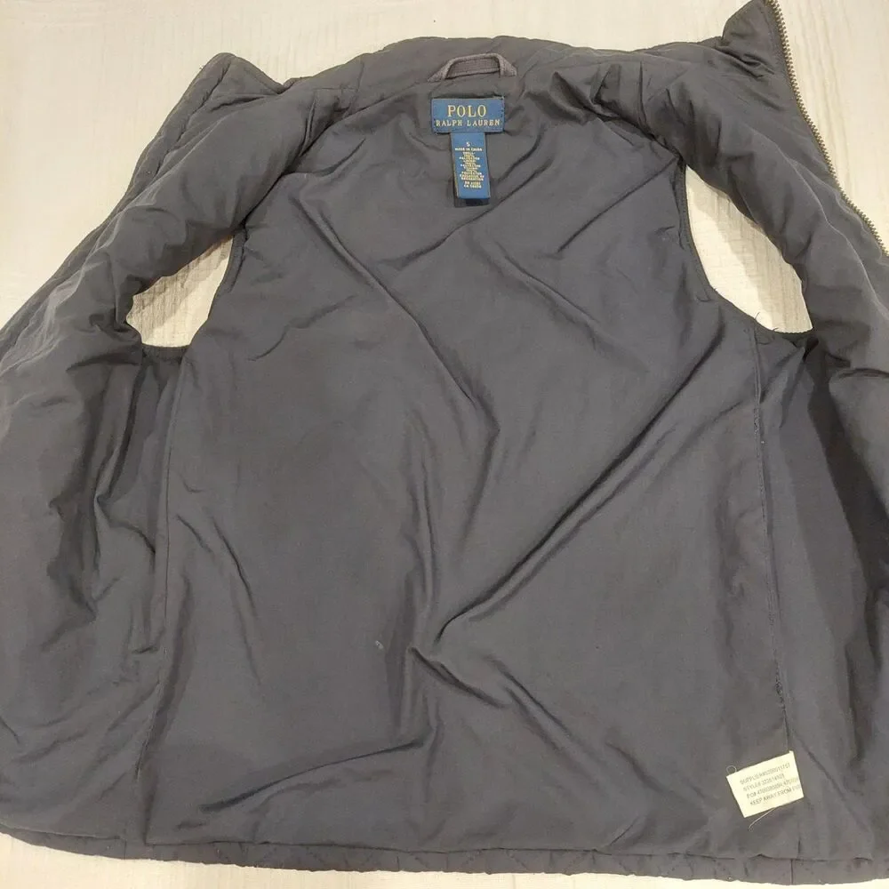 Polo Ralph Lauren Vest Boys 5 Blue Quilted Zip Lined Winter Fall Outerwear